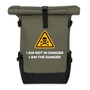 Danger Dangerous Funny Sayings Drôle Humoristique - Sac à dos roll top - olive/noir - Devant
