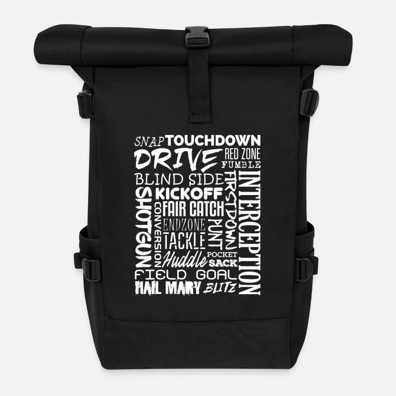 American Football Sprüche Statement Motivation - Rolltop Rucksack - Schwarz