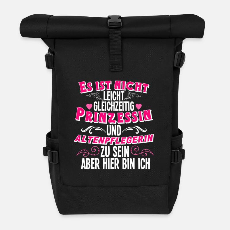 Altenpflegerin - Rolltop Rucksack - Schwarz