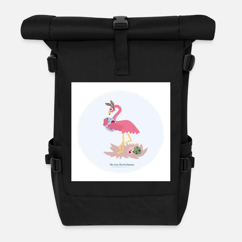 New Easter bunny - Roll Top Backpack - black