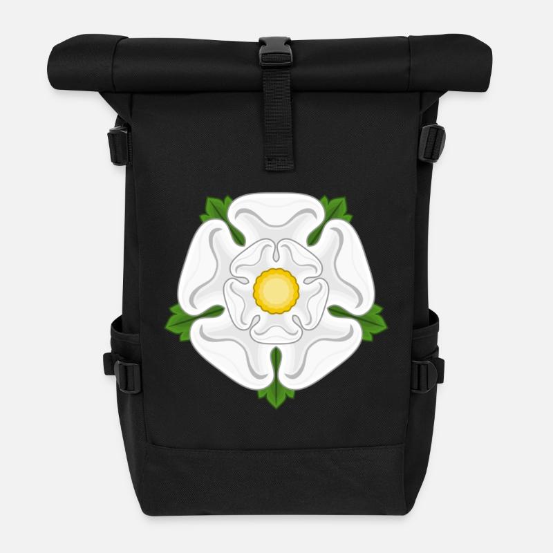 White Rose of York Yorkshire - Roll Top Backpack - black