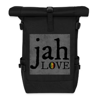 Jah Love Graffiti Design - Roll Top Backpack - black - Front
