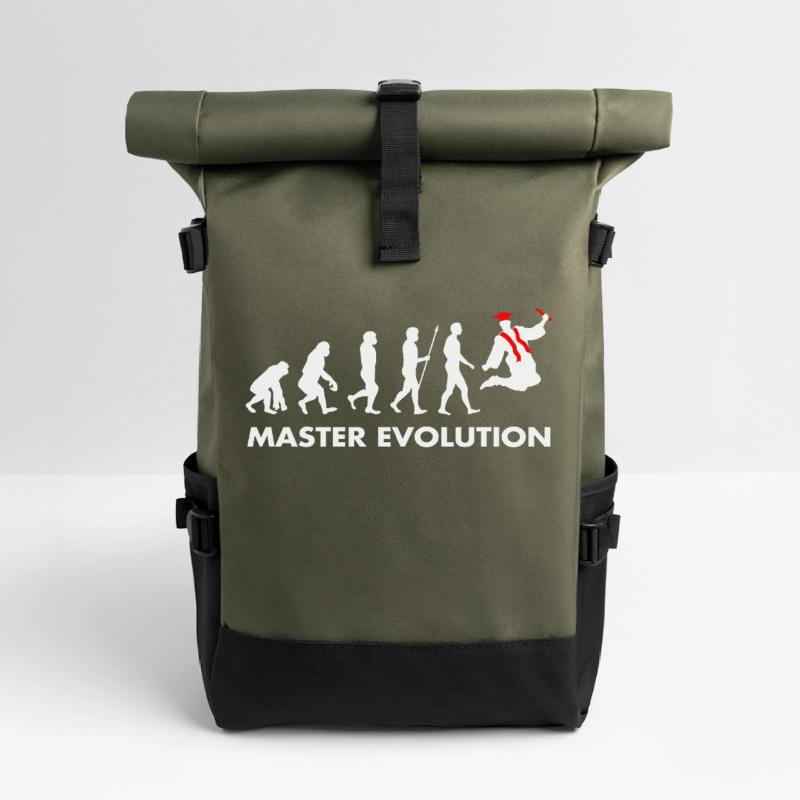 Master evolution development graduation diploma Roll Top Backpack