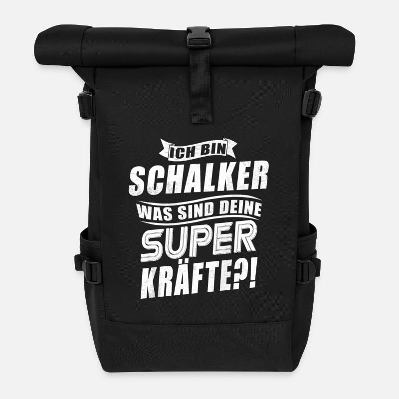 Schalker Superkraft - Rolltop Rucksack - Schwarz