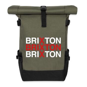 BRIXTON Union Jack Flag - England - Roll Top Backpack - olive/black - Front