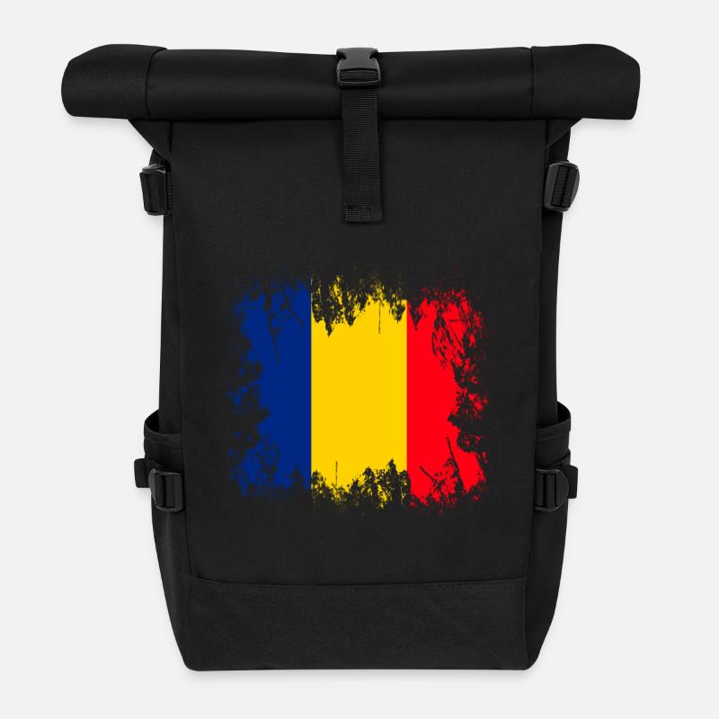 Rumänien - Europa - Rolltop Rucksack - Schwarz
