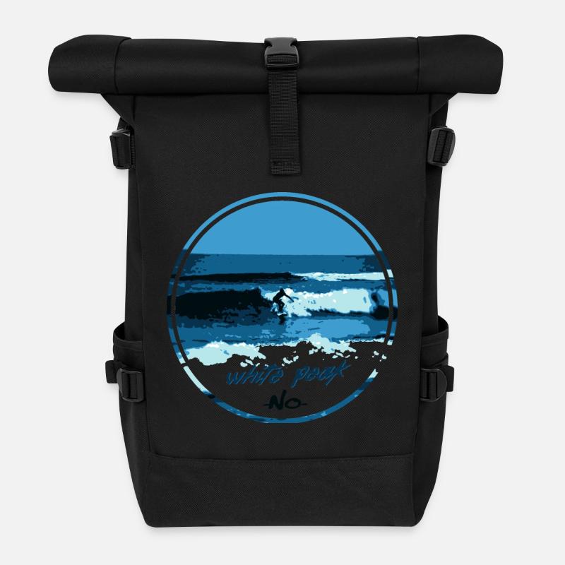 White Peak - Sac à dos roll top - noir