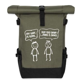 Partenariat relationnel Énonciations drôles Couples - Sac à dos roll top - olive/noir - Devant