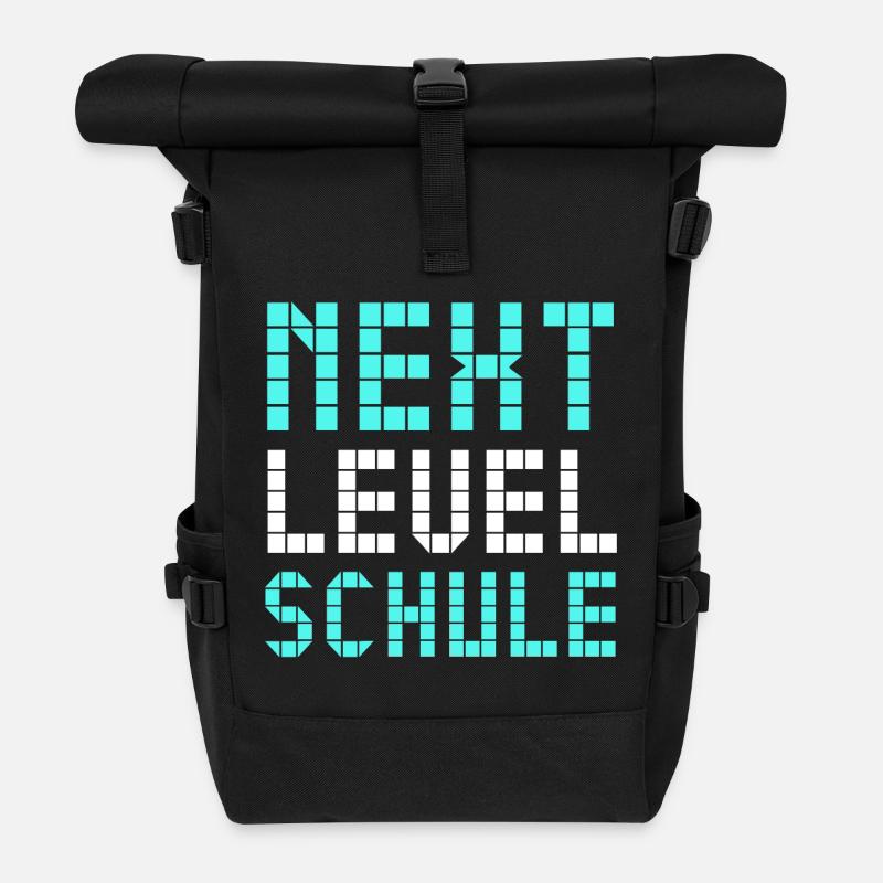 Next Level Schule - Rolltop Rucksack - Schwarz
