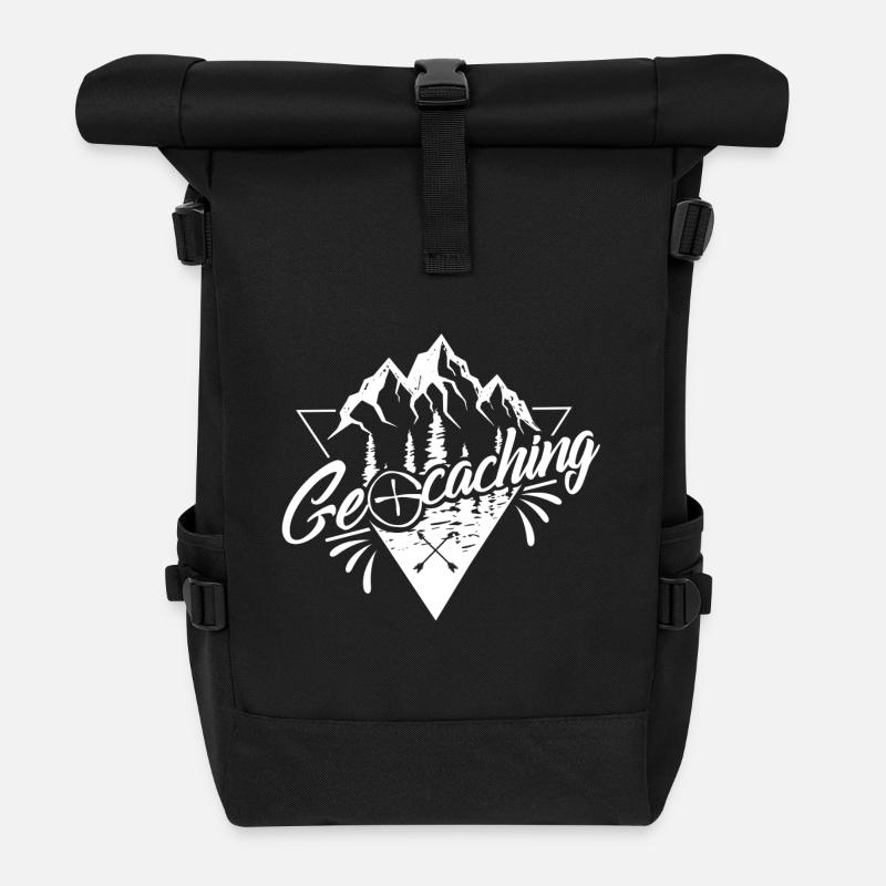 Geocaching - Rolltop Rucksack - Schwarz
