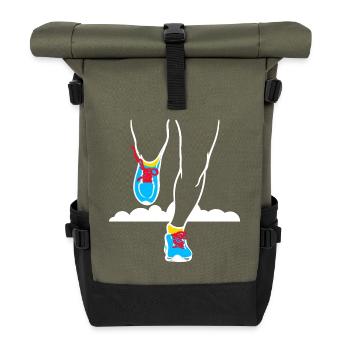 Course Course De Jogging Marathon Demi-marathon Sport - Sac à dos roll top - olive/noir - Devant