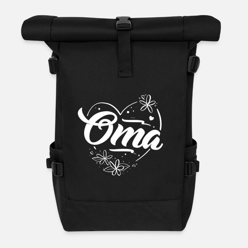 Oma - Rolltop Rucksack - Schwarz