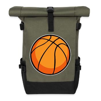 Basketball - Roll Top Backpack - olive/black - Front