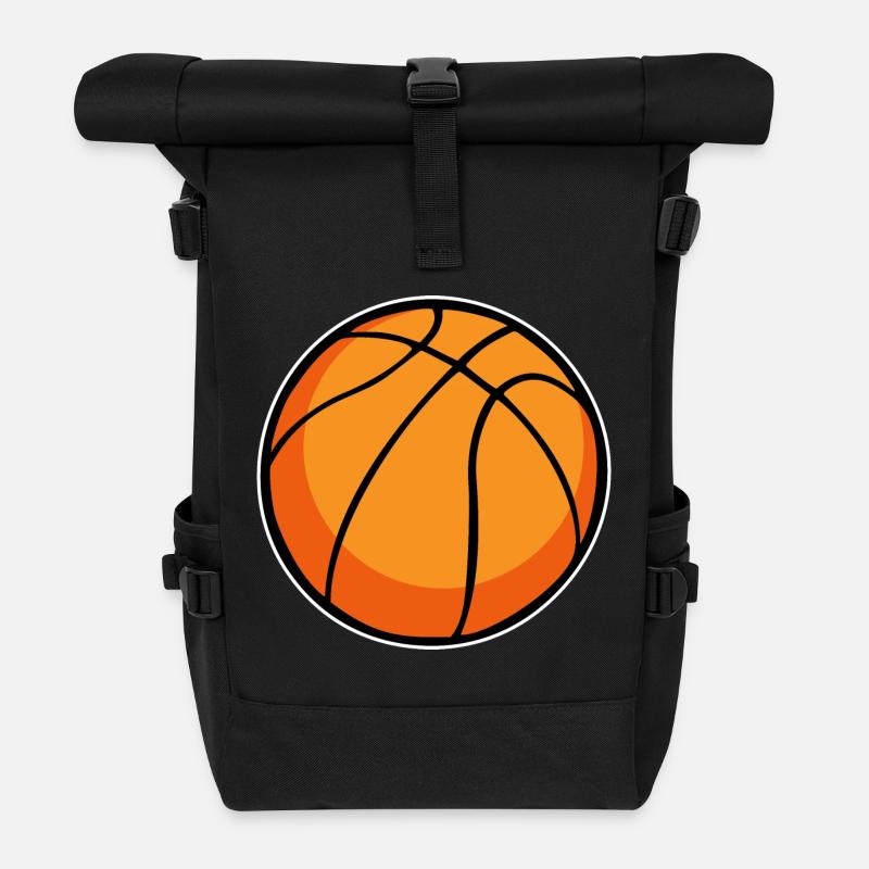 Basketball - Rolltop Rucksack - Schwarz