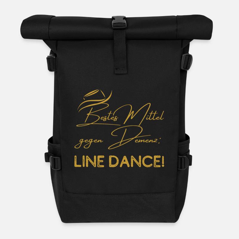 Mein bestes Mittel gegen Demenz: Line Dance - Rolltop Rucksack - Schwarz