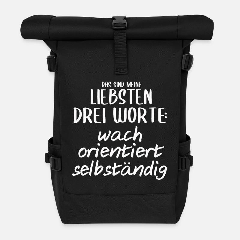 Anästhesie Anästhesist Spruch wach Geschenk lustig - Rolltop Rucksack - Schwarz
