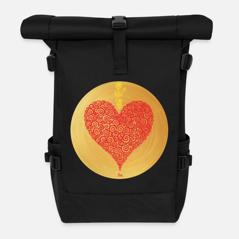 Herz der SeelenFülle - Sonja Ariel von Staden - Rolltop Rucksack - Schwarz