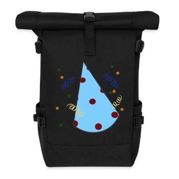 Geburtstagshütchen, kindergeburtstag - Rolltop Rucksack - Schwarz - Vorne
