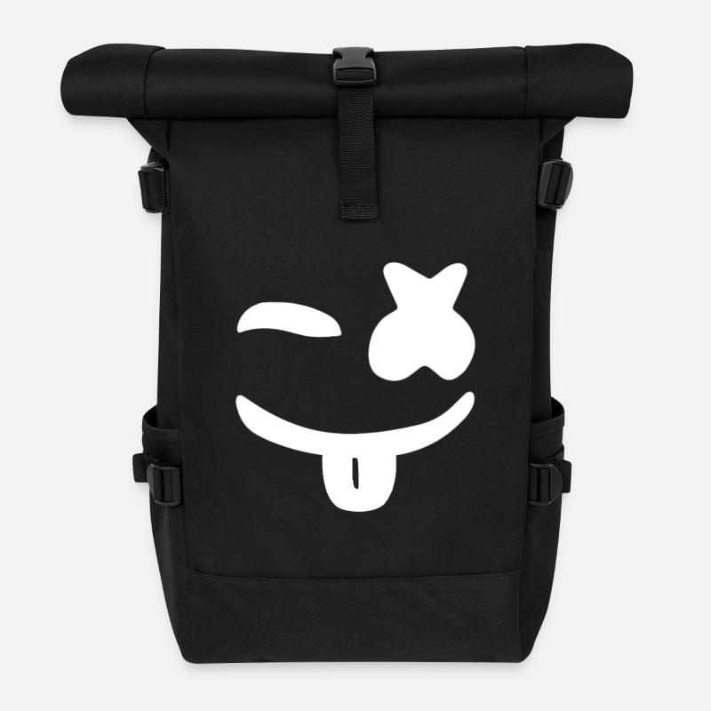 Marshmello - Rolltop Rucksack - Schwarz