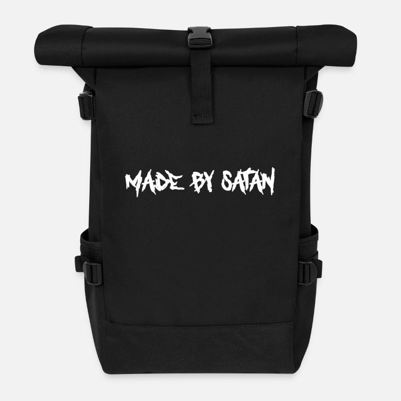 fait par satan - Sac à dos roll top - noir