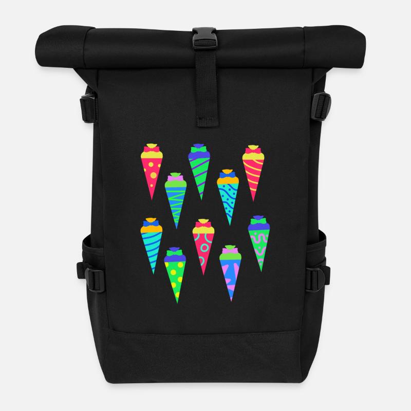 Sac à sucre de l’école Début de l’école - Sac à dos roll top - noir