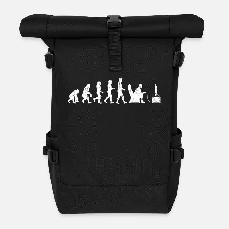 Gamer Evolution Zocker Spielen - Rolltop Rucksack - Schwarz