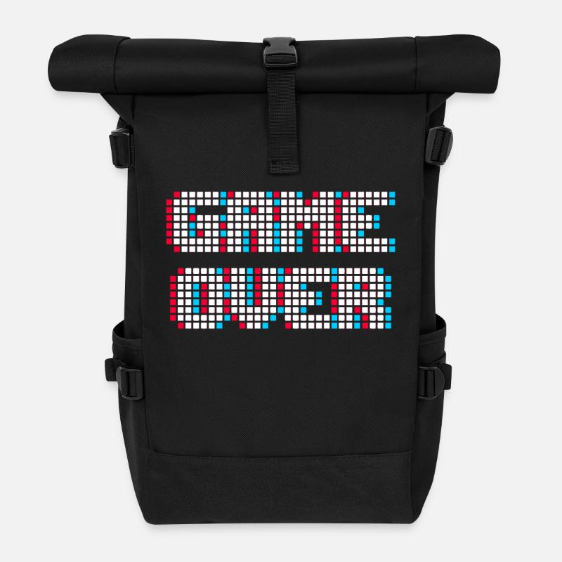 Gamer Games Zocker - Rolltop Rucksack - Schwarz
