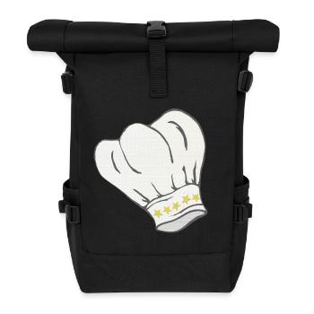 Kochmütze sternenmuster, kochen, schenken männer - Rolltop Rucksack - Schwarz - Vorne