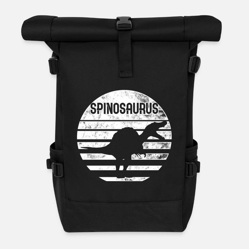 SPINOSAURUS - Rolltop Rucksack - Schwarz