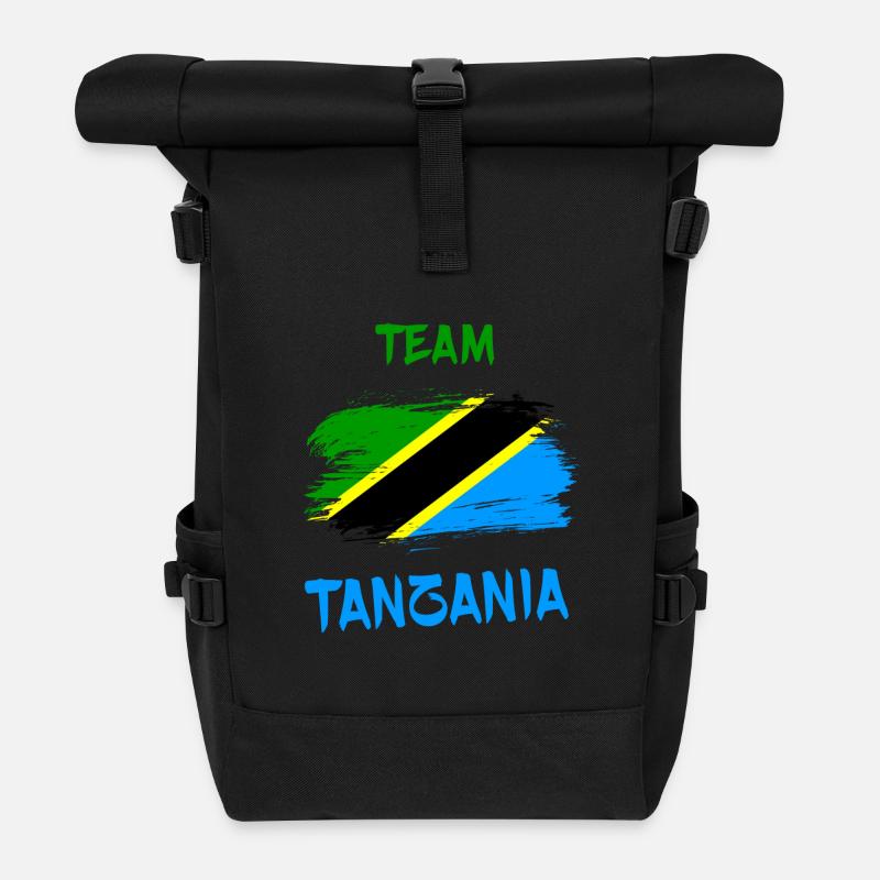 Conception du drapeau de l’équipe tanzanienne - Sac à dos roll top - noir