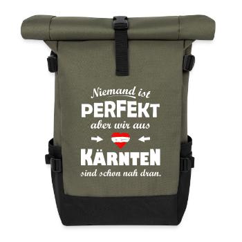 Kärnten Österreich - Rolltop Rucksack - Olive/Schwarz - Vorne