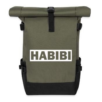 Habibi Arabic Dearest Arab Islam Muslim Gift - Roll Top Backpack - olive/black - Front
