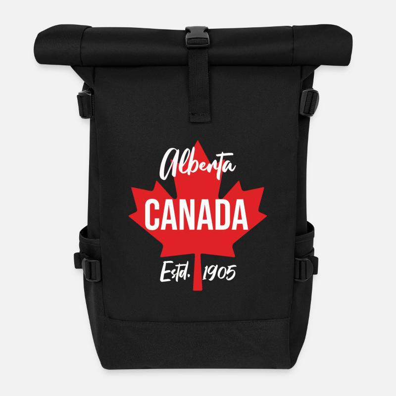 Alberta Kanada 1905 - Rolltop Rucksack - Schwarz