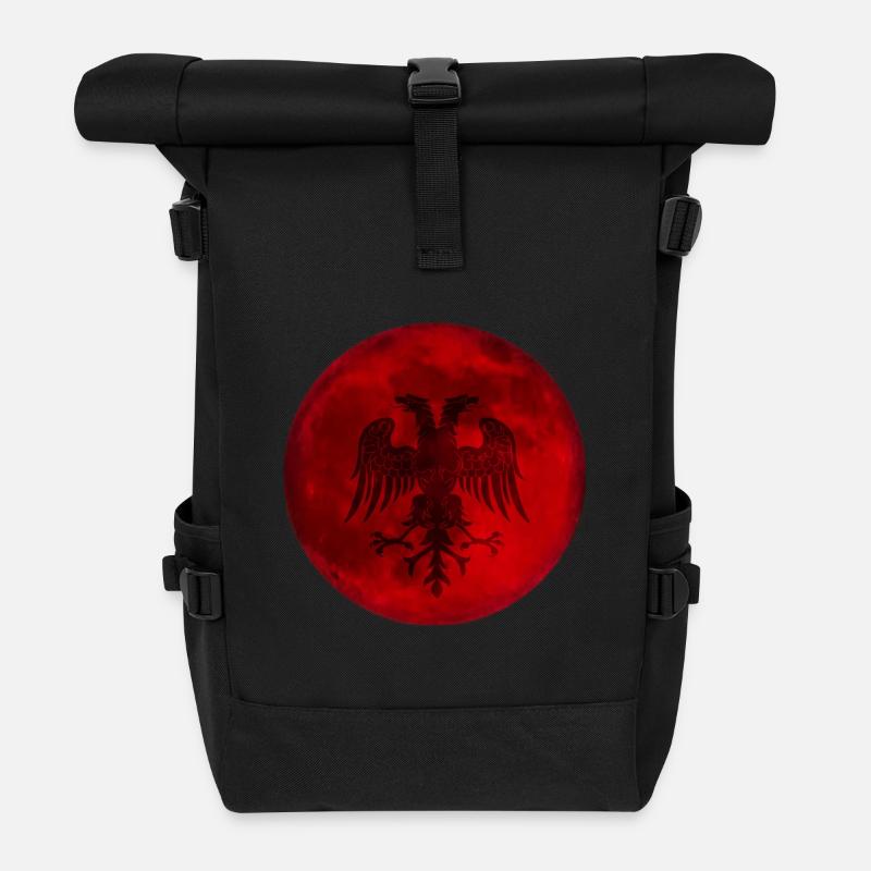 Albanian world - Sac à dos roll top - noir