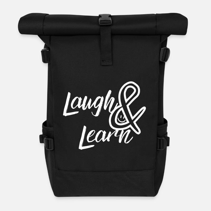 Rire et apprendre - Sac à dos roll top - noir