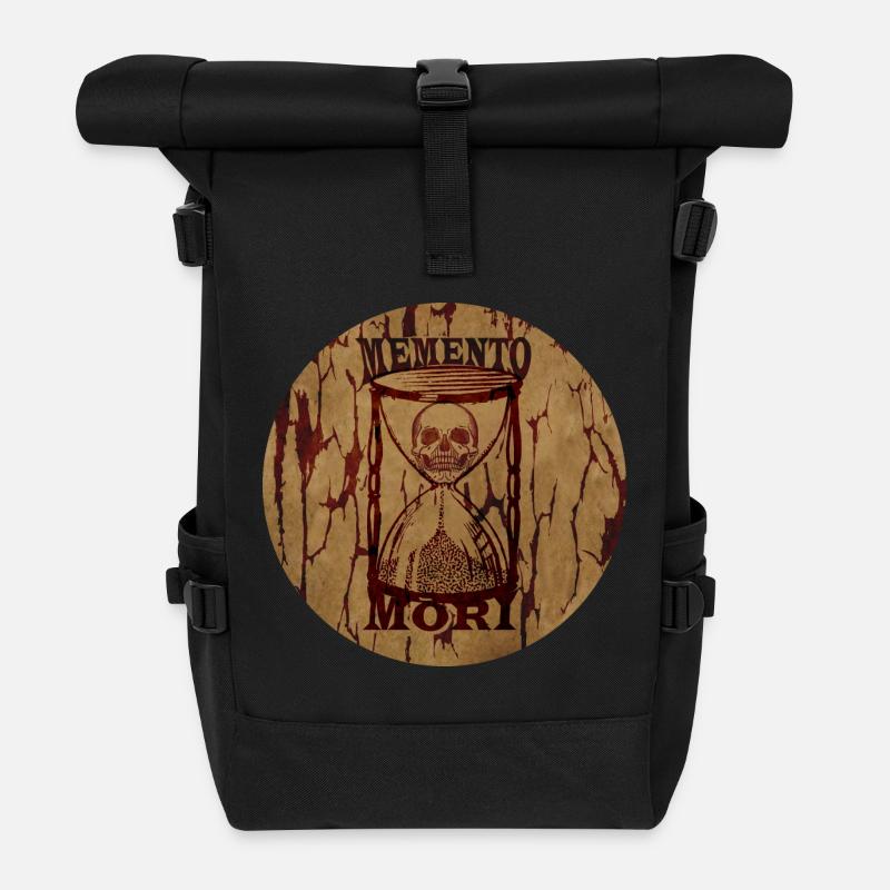 Memento Mori - Rolltop Rucksack - Schwarz