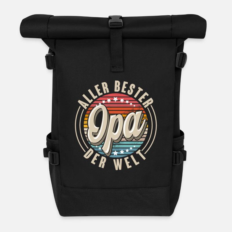 Opa - Rolltop Rucksack - Schwarz