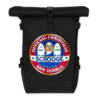 Scrooge Past Present Future Badge - Roll Top Backpack - black - Front