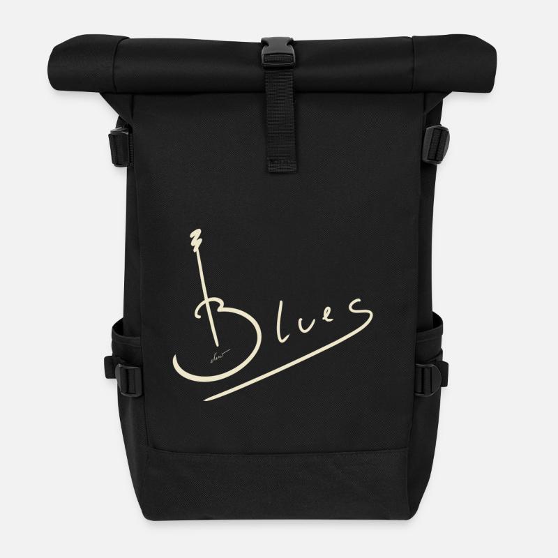 Guitare blues - Sac à dos roll top - noir
