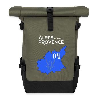 Alpes de haute-provence - Rolltop Rucksack - Olive/Schwarz - Vorne
