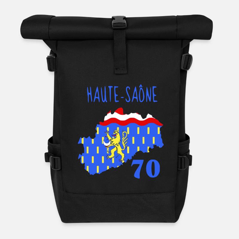 Haute-Saône - Sac à dos roll top - noir