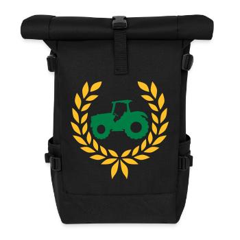 Tractor Laurel Wreath Farm - Roll Top Backpack - black - Front