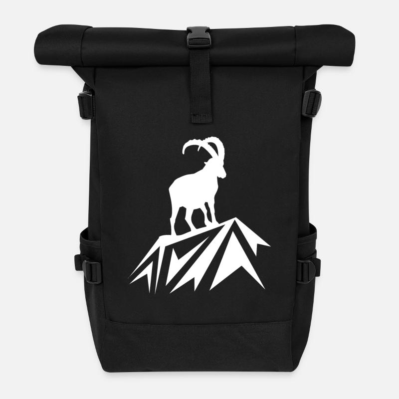 Montagnes de randonnée du Capricorne - Sac à dos roll top - noir