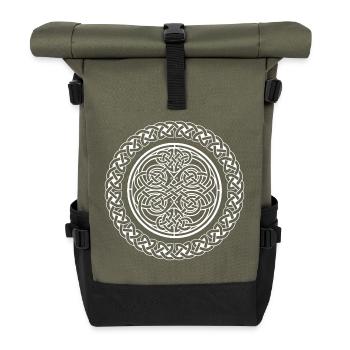 Celtic Knot - Rolltop Rucksack - Olive/Schwarz - Vorne