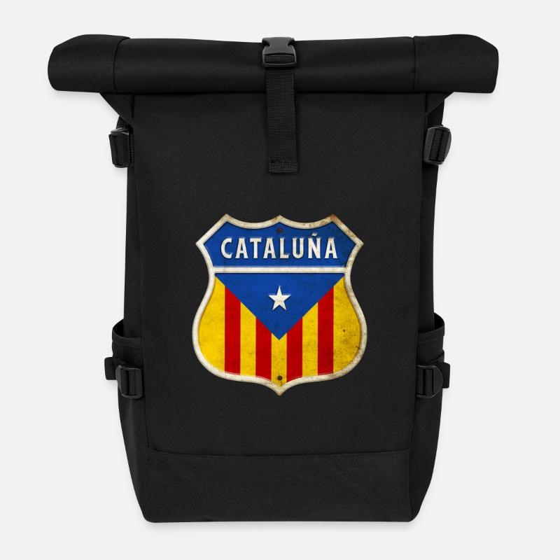 Armoiries de la Catalogne - Sac à dos roll top - noir