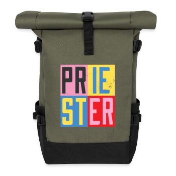 Conception de prêtre - Sac à dos roll top - olive/noir - Devant