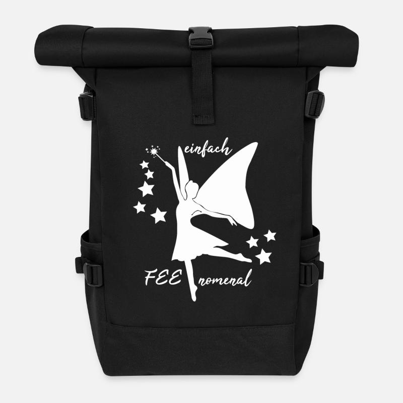 einfach feenomenal Fee Elfe Sterne Geschenkidee - Rolltop Rucksack - Schwarz