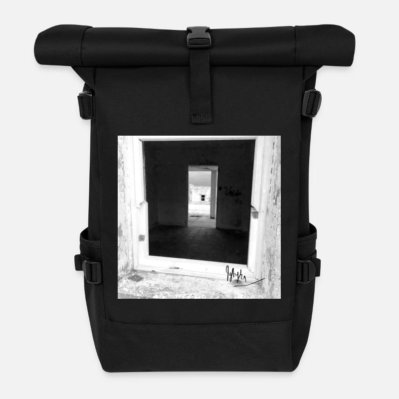 Fenster Nordspanien - Rolltop Rucksack - Schwarz