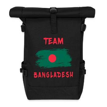Team Bangladesh flags design - Roll Top Backpack - black - Front