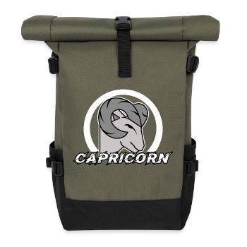 Horoscope Capricorne Signe du zodiaque Astronomie - Sac à dos roll top - olive/noir - Devant